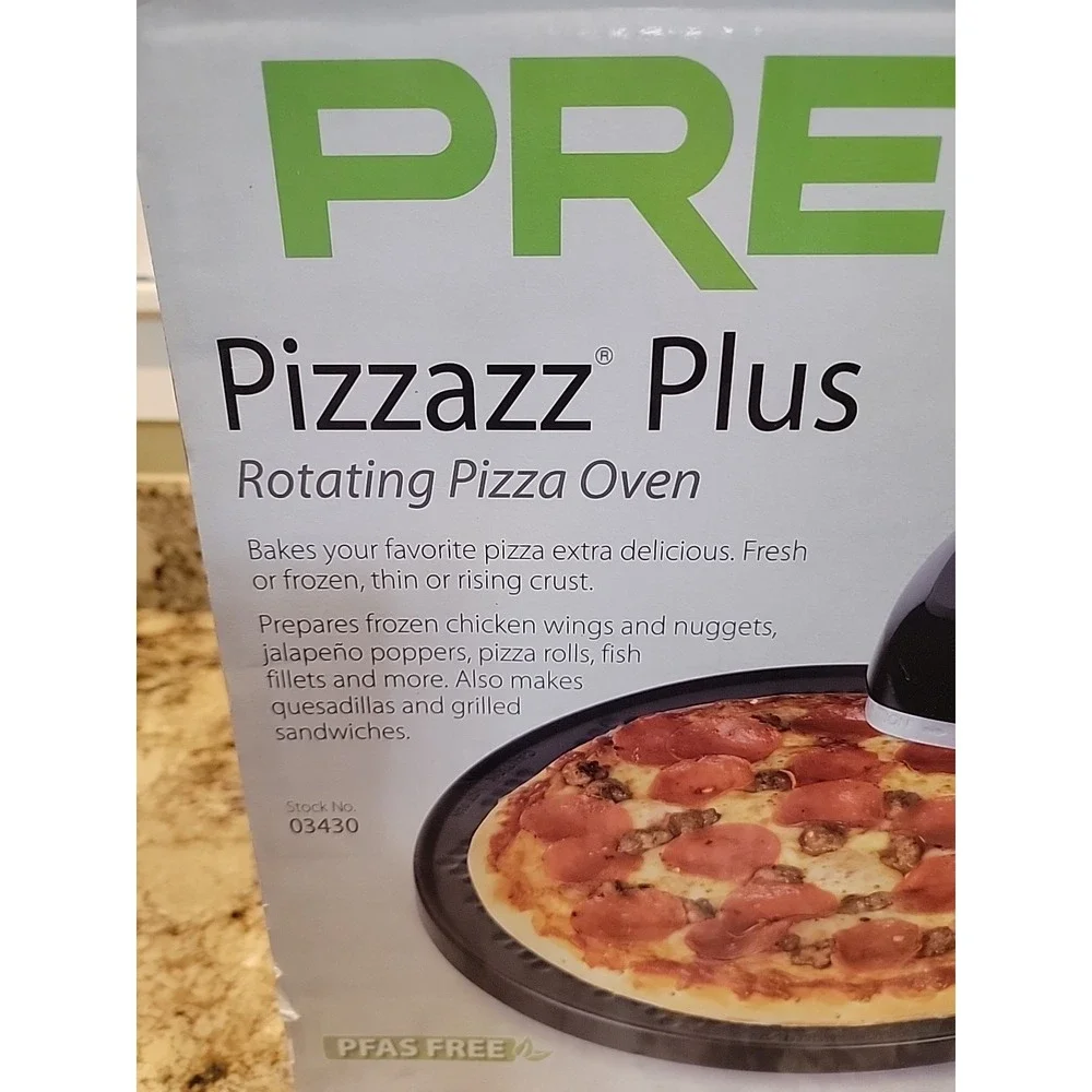 Presto 03430 Pizzazz Plus Rotating Pizza Oven, Bake 7-12